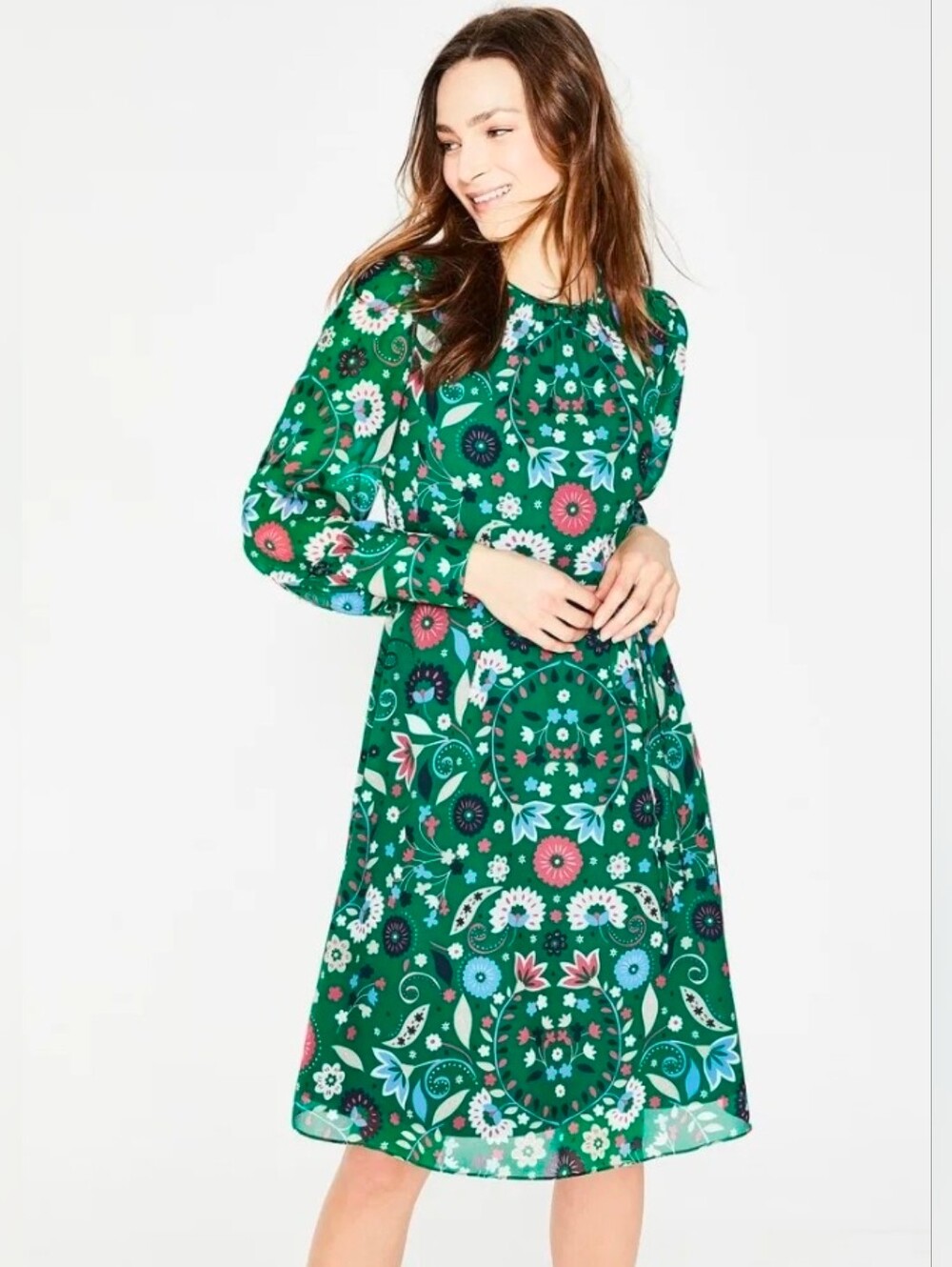 ❤️ NWOT! BODEN BLOSSOM FLORAL LONG SLEEVE DRESS, 4